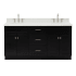 Ariel Hamlet 66" Free Standing Double Basin Vanity Set with Cabinet and Quartz Vanity Top Black