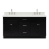 Ariel Hamlet 67" Free Standing Double Basin Vanity Set with Cabinet and Quartz Vanity Top Black