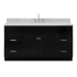 Ariel Hamlet 67" Free Standing Single Basin Vanity Set with Cabinet and Marble Vanity Top Black