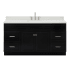 Ariel Hamlet 66" Free Standing Single Basin Vanity Set with Cabinet and Quartz Vanity Top Black