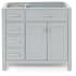 Ariel Bristol 36" Single Free Standing Right Offset Vanity Cabinet Only - Less Vanity Top Grey