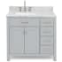 Ariel Bristol 36" Thick Carrara Marble Vanity Top Grey