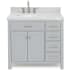 Ariel Bristol 36" Thick Carrara Marble Vanity Top Grey