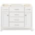 Ariel Bristol 42" Single Free Standing Vanity Cabinet Only - Less Vanity Top White