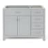 Ariel Bristol 42" Single Free Standing Left Offset Vanity Cabinet Only - Less Vanity Top Grey