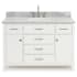 Ariel Bristol 48" Thick Carrara Marble Vanity Top White