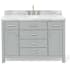 Ariel Bristol 48" Thick Carrara Marble Vanity Top Grey