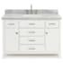 Ariel Bristol 48" Thick Carrara Marble Vanity Top White