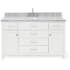 Ariel Bristol 54" Thick Carrara Marble Vanity Top White