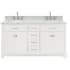 Ariel Bristol 60" Thick Carrara Marble Vanity Top White
