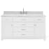 Ariel Bristol 60" Thick Carrara Marble Vanity Top White