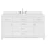 Ariel Bristol 60" Thick Quartz Vanity Top White