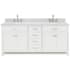 Ariel Bristol 72" Thick Carrara Marble Vanity Top White