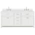 Ariel Bristol 72" Thick Quartz Vanity Top White