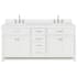 Ariel Bristol 72" Thick Quartz Vanity Top White