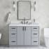 Ariel Kelly 48-1/4" Free Standing Single Basin Vanity Set with Cabinet and Quartz Vanity Top Grey