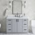 Ariel Kelly 49" Free Standing Single Basin Vanity Set with Cabinet and Quartz Vanity Top Grey