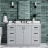 Ariel Kelly 54-1/4" Free Standing Single Basin Vanity Set with Cabinet and Quartz Vanity Top Grey