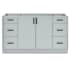 Ariel Kelly 60" Double Free Standing Vanity Cabinet Only - Less Vanity Top Grey