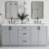 Ariel Kelly 72" Free Standing Double Basin Vanity Set with Cabinet and Quartz Vanity Top Grey