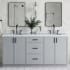 Ariel Kelly 73" Free Standing Double Basin Vanity Set with Cabinet and Quartz Vanity Top Grey