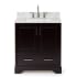 Ariel Stafford 30" Free Standing Single Basin Vanity Set with Cabinet and Marble Vanity Top Espresso
