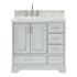 Ariel Stafford 36" Free Standing Single Basin Vanity Set with Cabinet and Marble Vanity Top Grey