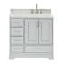 Ariel Stafford 37" Free Standing Single Basin Vanity Set with Cabinet and Marble Vanity Top Grey