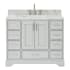 Ariel Stafford 43" Free Standing Single Basin Vanity Set with Cabinet and Marble Vanity Top Grey