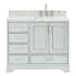 Ariel Stafford 43" Free Standing Single Basin Vanity Set with Cabinet and Marble Vanity Top Grey
