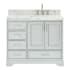 Ariel Stafford 42" Free Standing Single Basin Vanity Set with Cabinet and Marble Vanity Top Grey