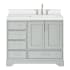 Ariel Stafford 43" Free Standing Single Basin Vanity Set with Cabinet and Quartz Vanity Top Grey