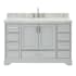 Ariel Stafford 54" Free Standing Single Basin Vanity Set with Cabinet and Marble Vanity Top Grey