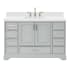 Ariel Stafford 55" Free Standing Single Basin Vanity Set with Cabinet and Quartz Vanity Top Grey