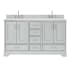 Ariel Stafford 60" Free Standing Double Basin Vanity Set with Cabinet and Marble Vanity Top Grey