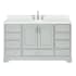 Ariel Stafford 60" Free Standing Single Basin Vanity Set with Cabinet and Quartz Vanity Top Grey