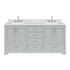 Ariel Stafford 72" Free Standing Double Basin Vanity Set with Cabinet and Marble Vanity Top Grey