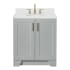 Ariel Taylor 30" Free Standing Single Basin Vanity Set with Cabinet, Quartz Vanity Top, and Oval Bathroom Sink Grey