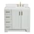 Ariel Taylor 36" Free Standing Single Basin Vanity Set with Cabinet, Quartz Vanity Top, and Right Offset Rectangular Bathroom Sink Grey