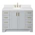 Ariel Taylor 48" Free Standing Single Basin Vanity Set with Cabinet, Quartz Vanity Top, and Oval Bathroom Sink Grey