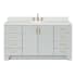 Ariel Taylor 66" Free Standing Single Basin Vanity Set with Cabinet, Quartz Vanity Top, and Oval Bathroom Sink Grey