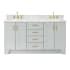 Ariel Taylor 66" Free Standing Double Basin Vanity Set with Cabinet and Marble Vanity Top Grey