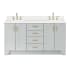 Ariel Taylor 66" Free Standing Double Basin Vanity Set with Cabinet and Quartz Vanity Top Grey