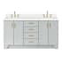 Ariel Taylor 67" Free Standing Double Basin Vanity Set with Cabinet and Quartz Vanity Top Grey
