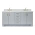 Ariel Taylor 73" Free Standing Double Basin Vanity Set with Cabinet and Marble Vanity Top Grey