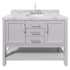 Ariel Bayhill 49" Free Standing Single Basin Vanity Set with Cabinet and Marble Vanity Top Grey