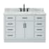 Ariel Hepburn 49" Free Standing Single Basin Vanity Set with Cabinet, Marble Vanity Top, and Rectangular Sink Grey