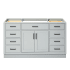 Ariel Hepburn 60" Single Free Standing Vanity Cabinet Only - Less Vanity Top Grey