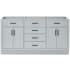 Ariel Hepburn 66" Double Free Standing Vanity Cabinet Only - Less Vanity Top Grey
