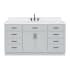 Ariel Hepburn 66" Free Standing Single Basin Vanity Set with Cabinet, Quartz Vanity Top, and Rectangular Bathroom Sink Grey